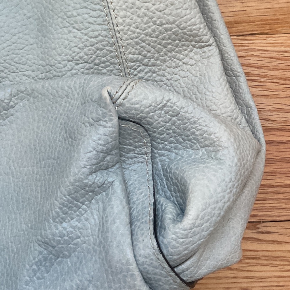 Ted Benson Leather Hobo Bag Gray Large - Picture 3 of 14